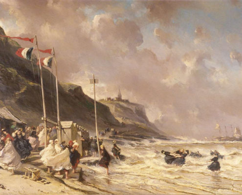 Eugène Isabey (1803-1886), La Plage de Granville.