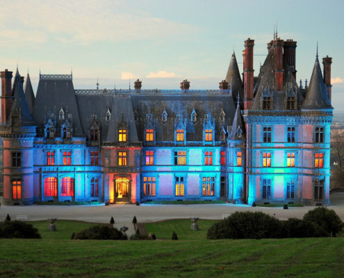 Illumination de Noël sur le Château de Trévarez