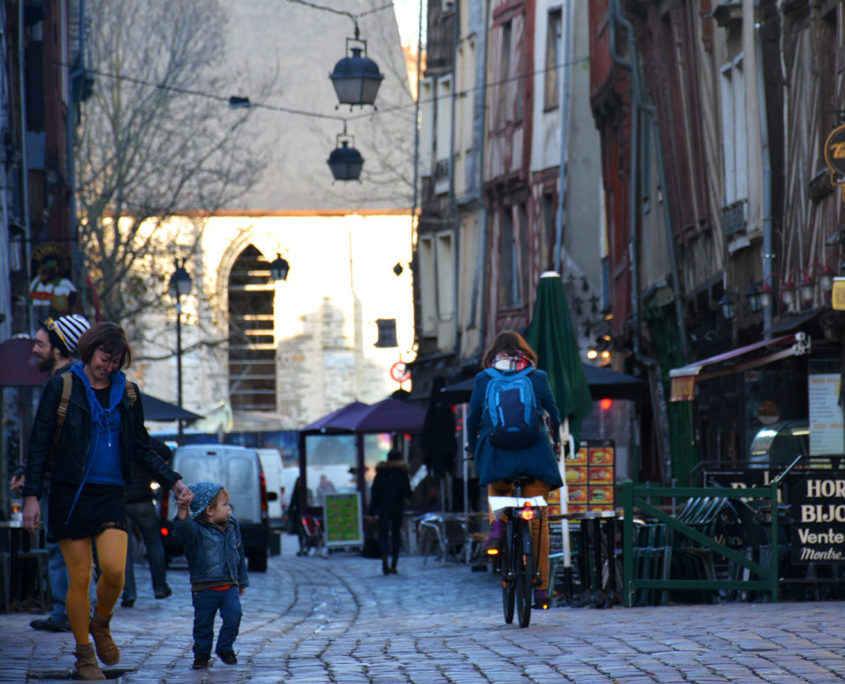 Les ruelles de Rennes et les maisons à colombages