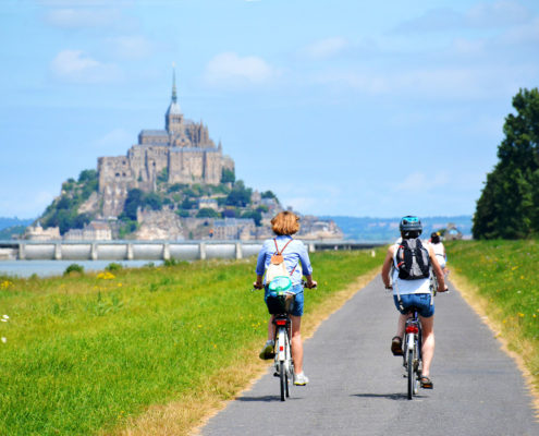 Balade au Mont-Saint-Michel à vélo
