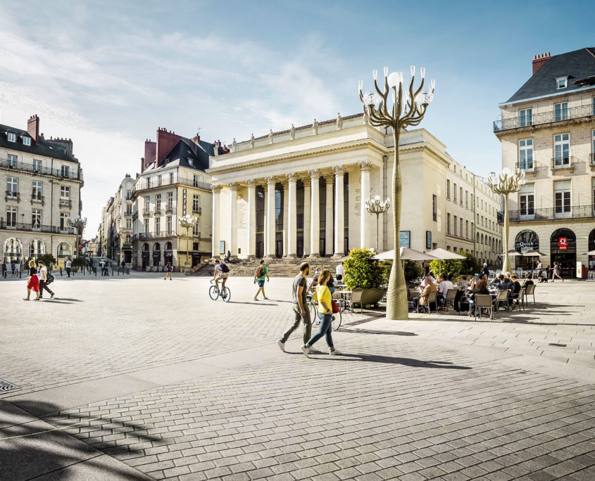 Le Théâtre et la place Graslin à Nantes