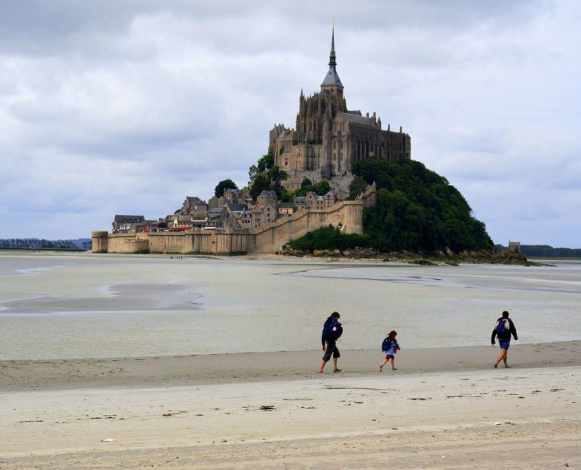 La traversée de la baie du Mont-Saint-Michel en famille