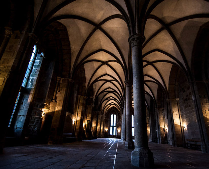 L'intérieur de l'Abbaye du Mont-Saint-Michel