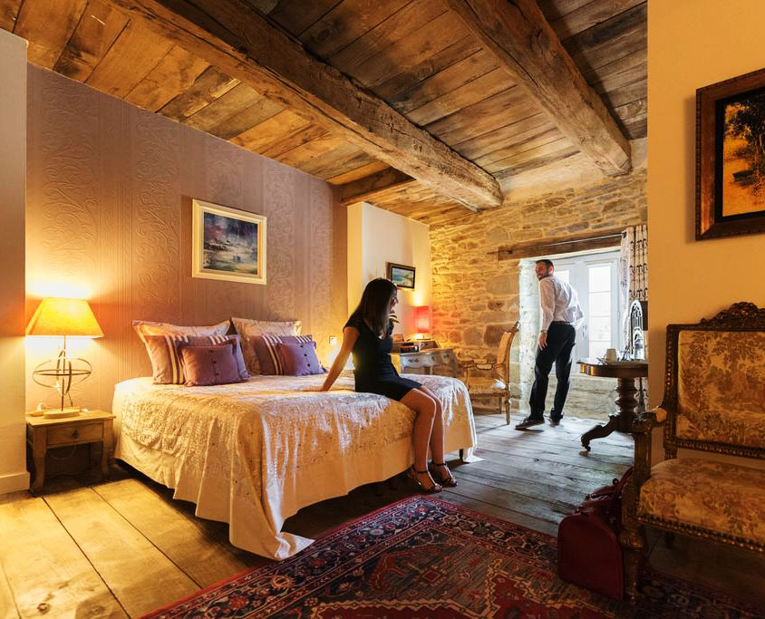 Chambre romantique manoir desnachez