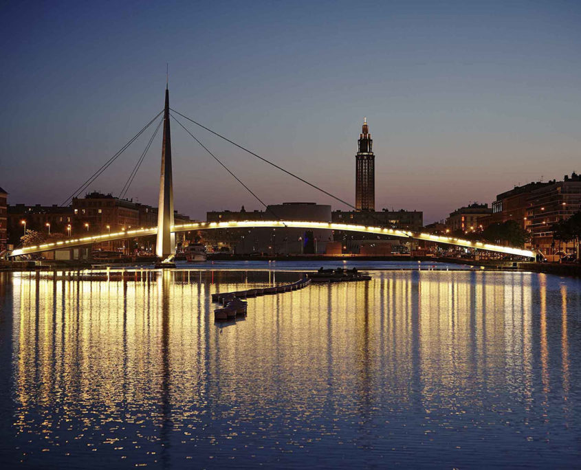 Le Havre et son centre, patrimoine mondial de l'UNESCO de nuit