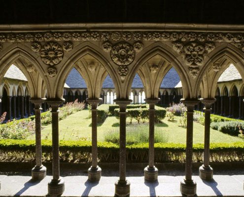 Le cloître de l'Abbaye du Mont-Saint-Michel