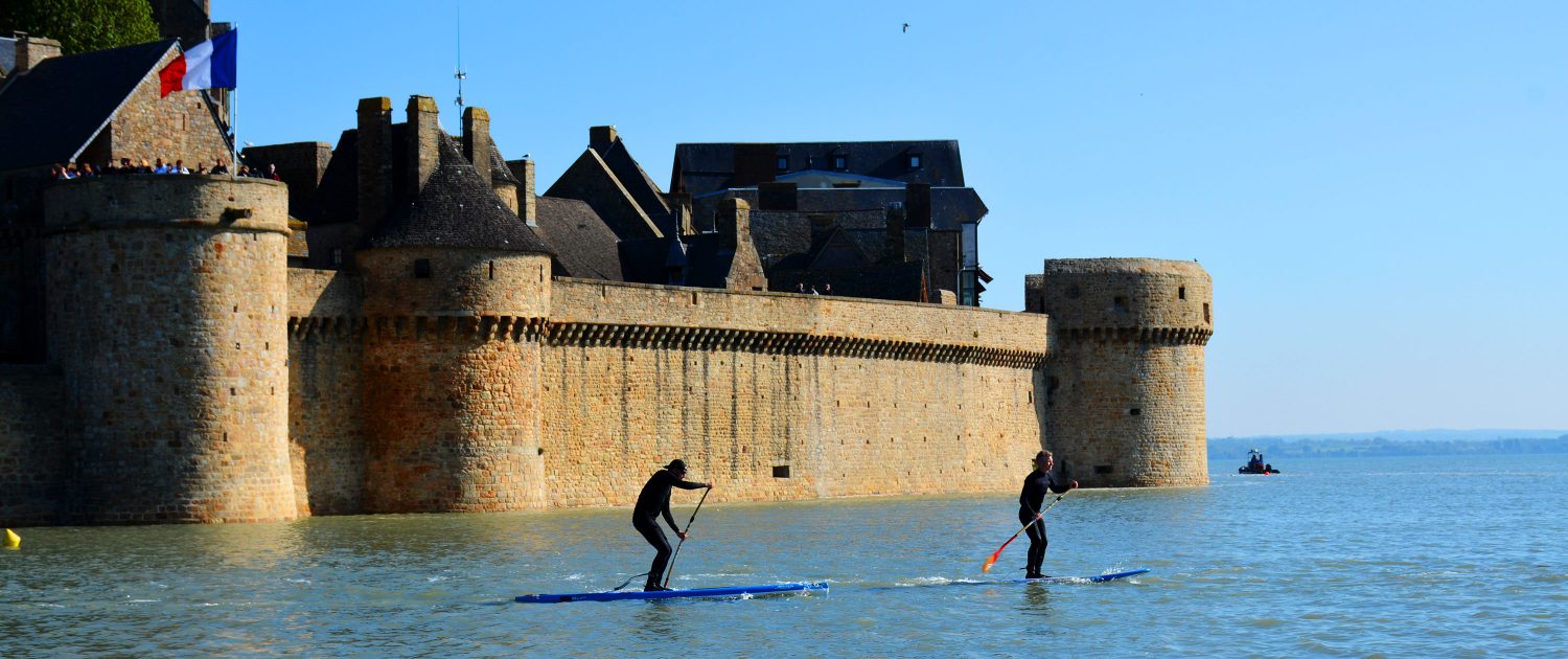 Paddle à l'entrée du Mont-Saint-Michel