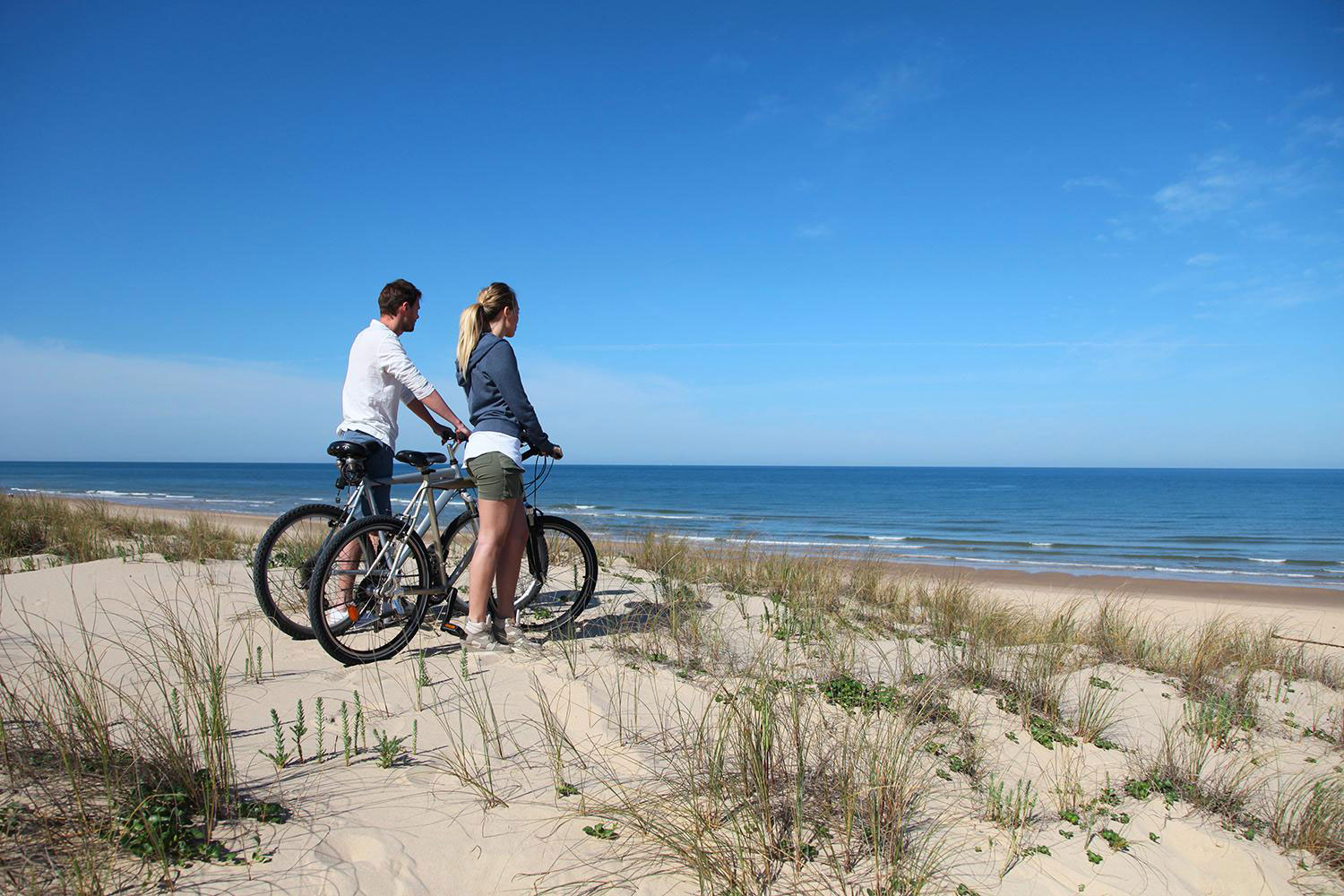 Balade à vélo sur les plages en baie du Mont-Saint-Michel