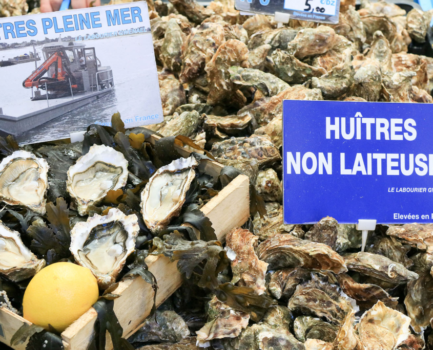 Huitres non laiteuses