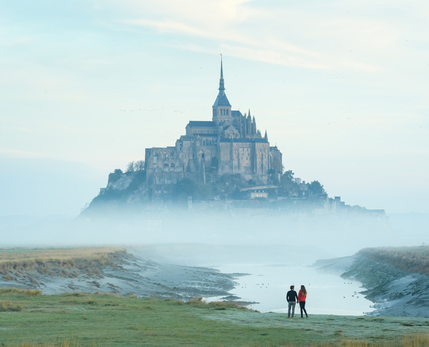 Mont-Saint-Michel embrumée